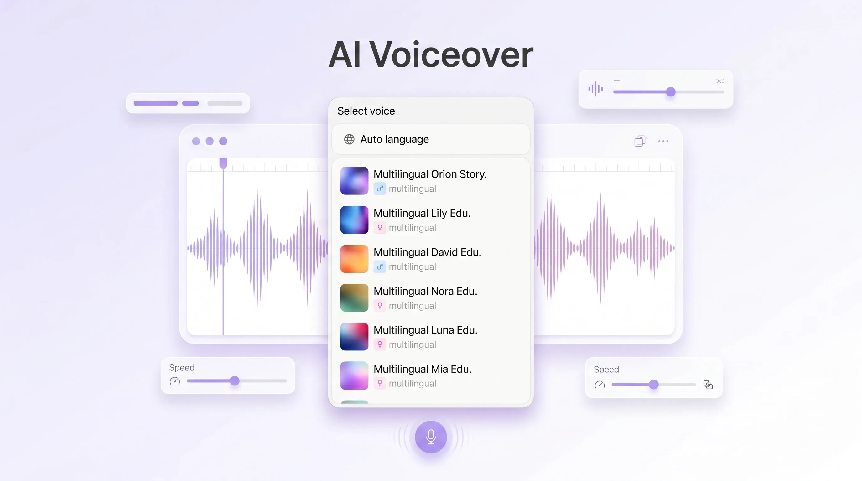 Generate Natural Voiceovers Without Recording