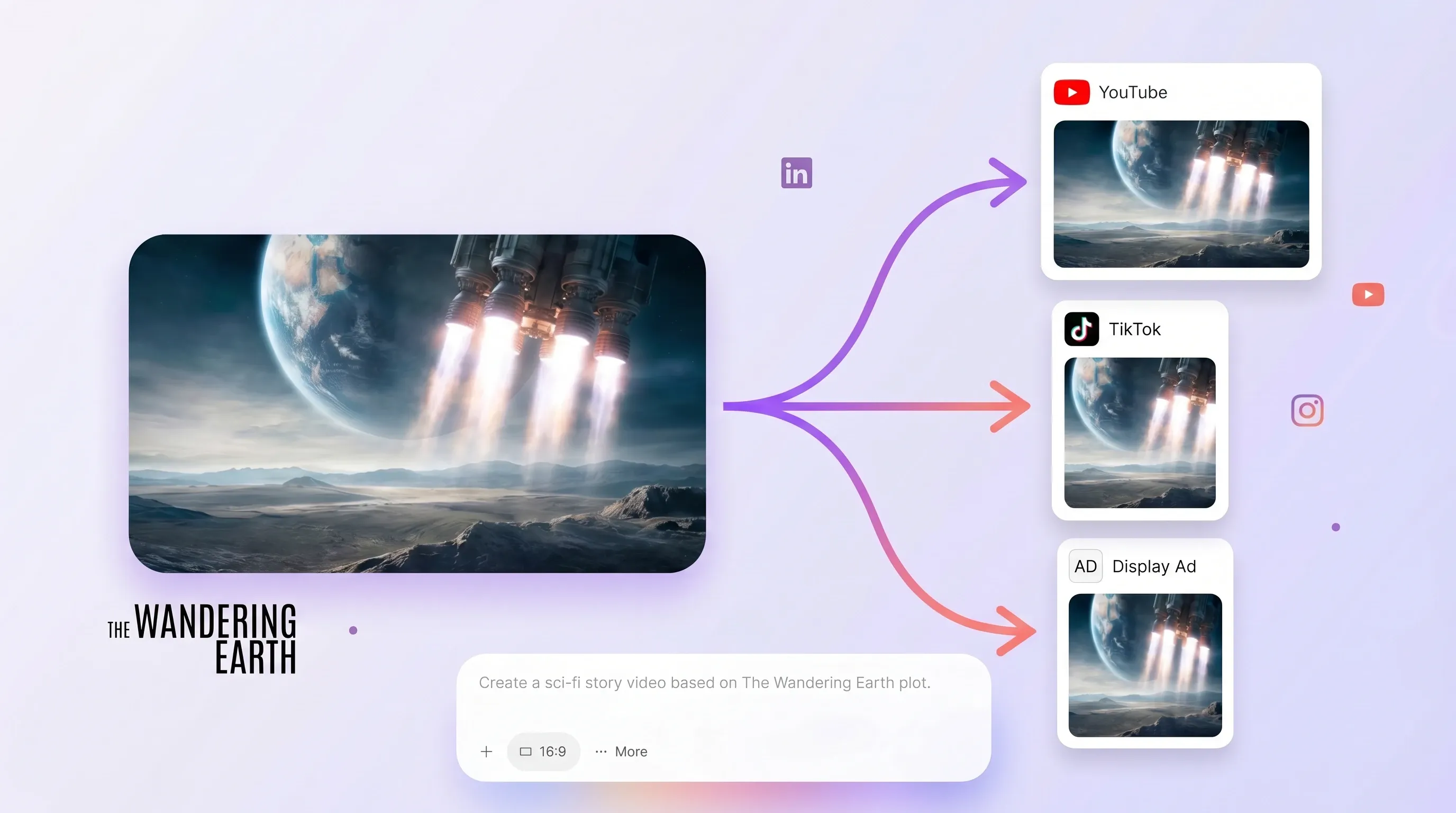 Publish on YouTube, TikTok, and Ads