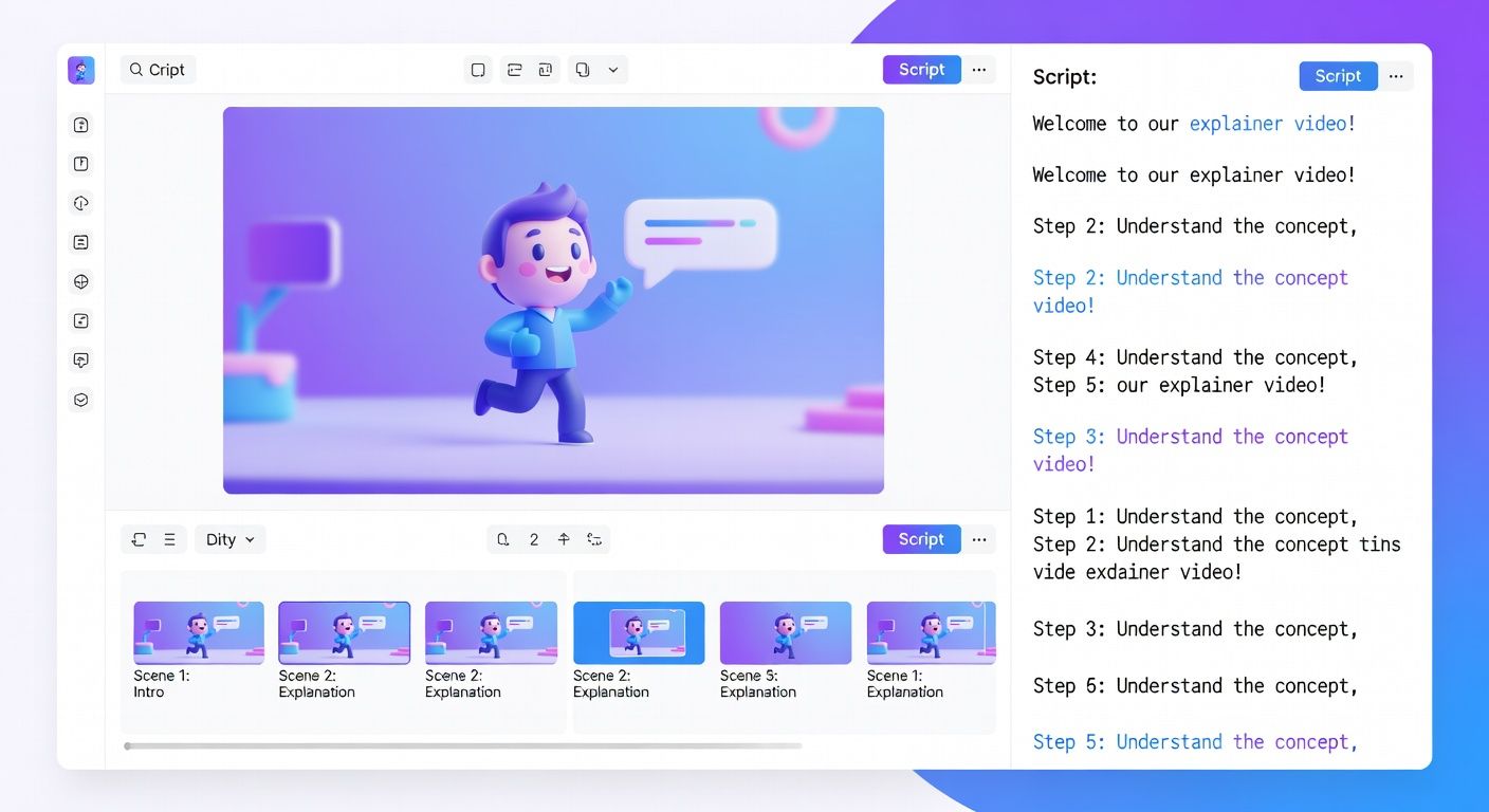 Text to animation video generation in Medeo