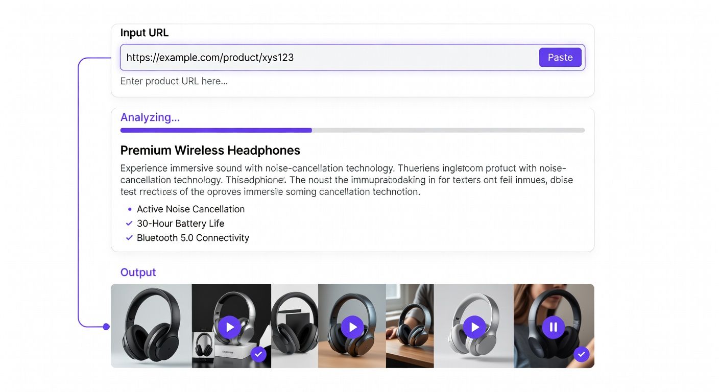 Multiple product ad concepts generated with AI