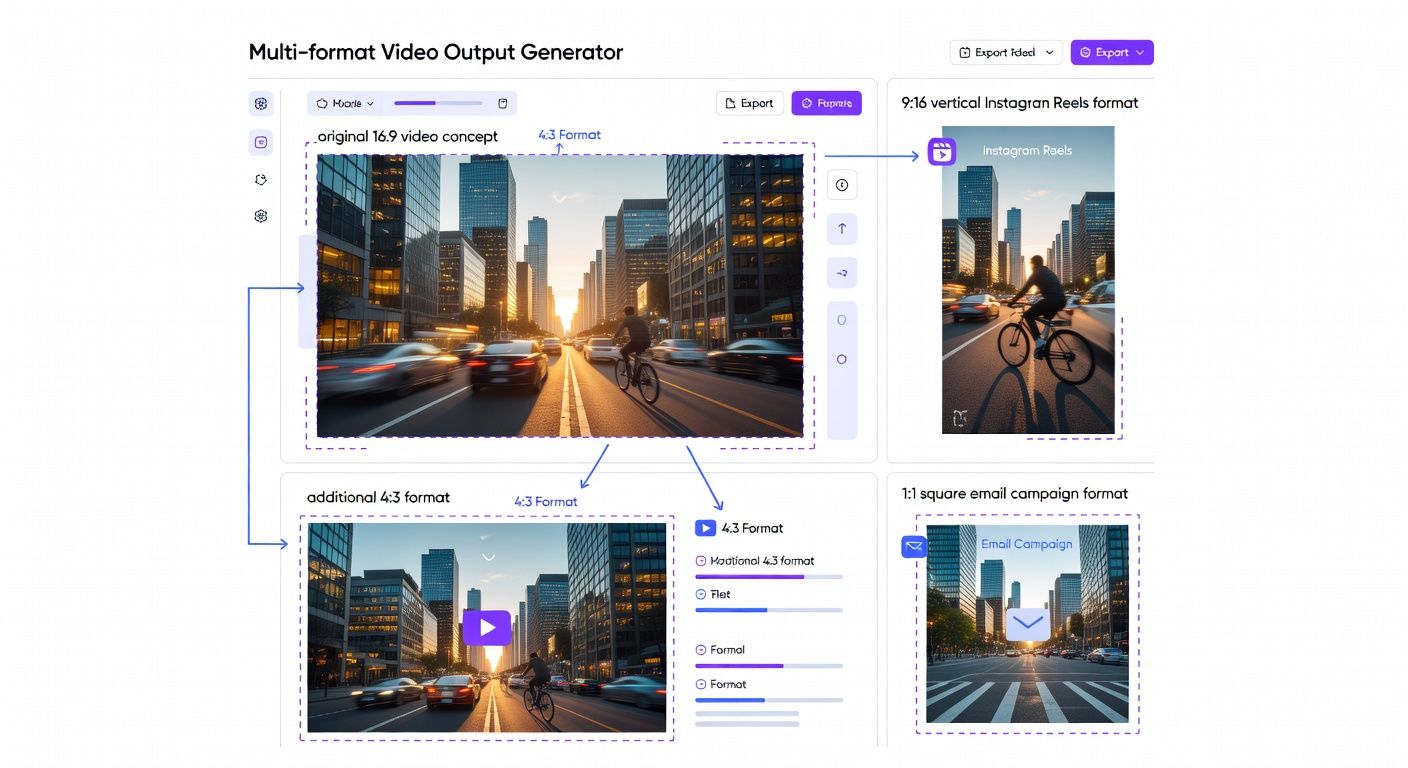 Multi-format video output for agency clients