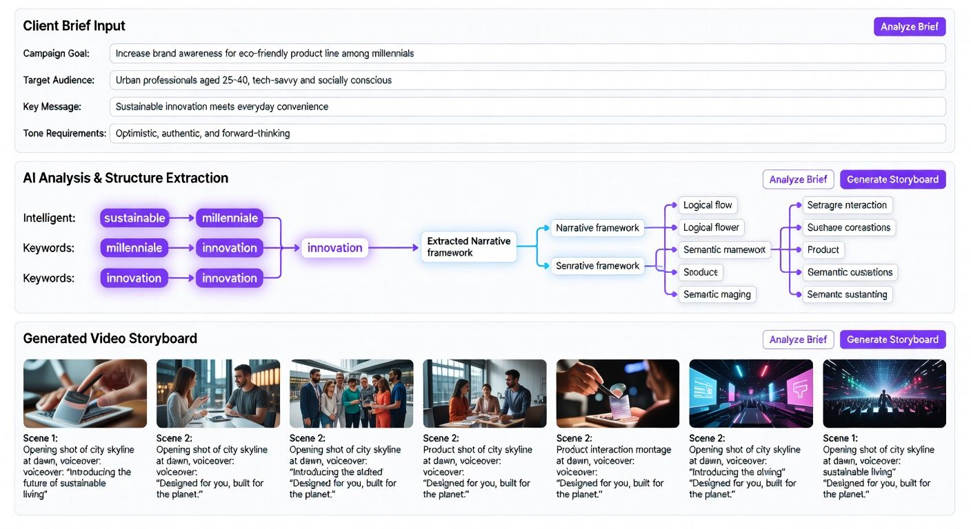 AI voiceover and script for client video presentation