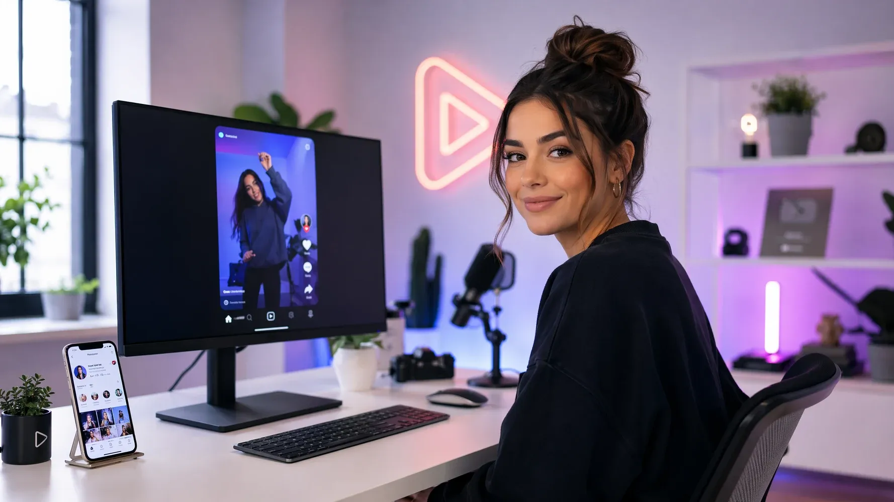 A social media content creator