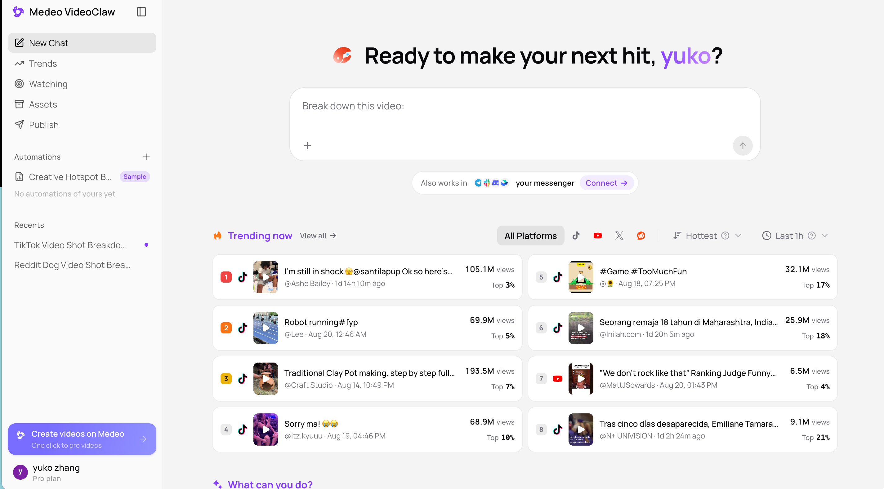 AI trend monitoring for video creators