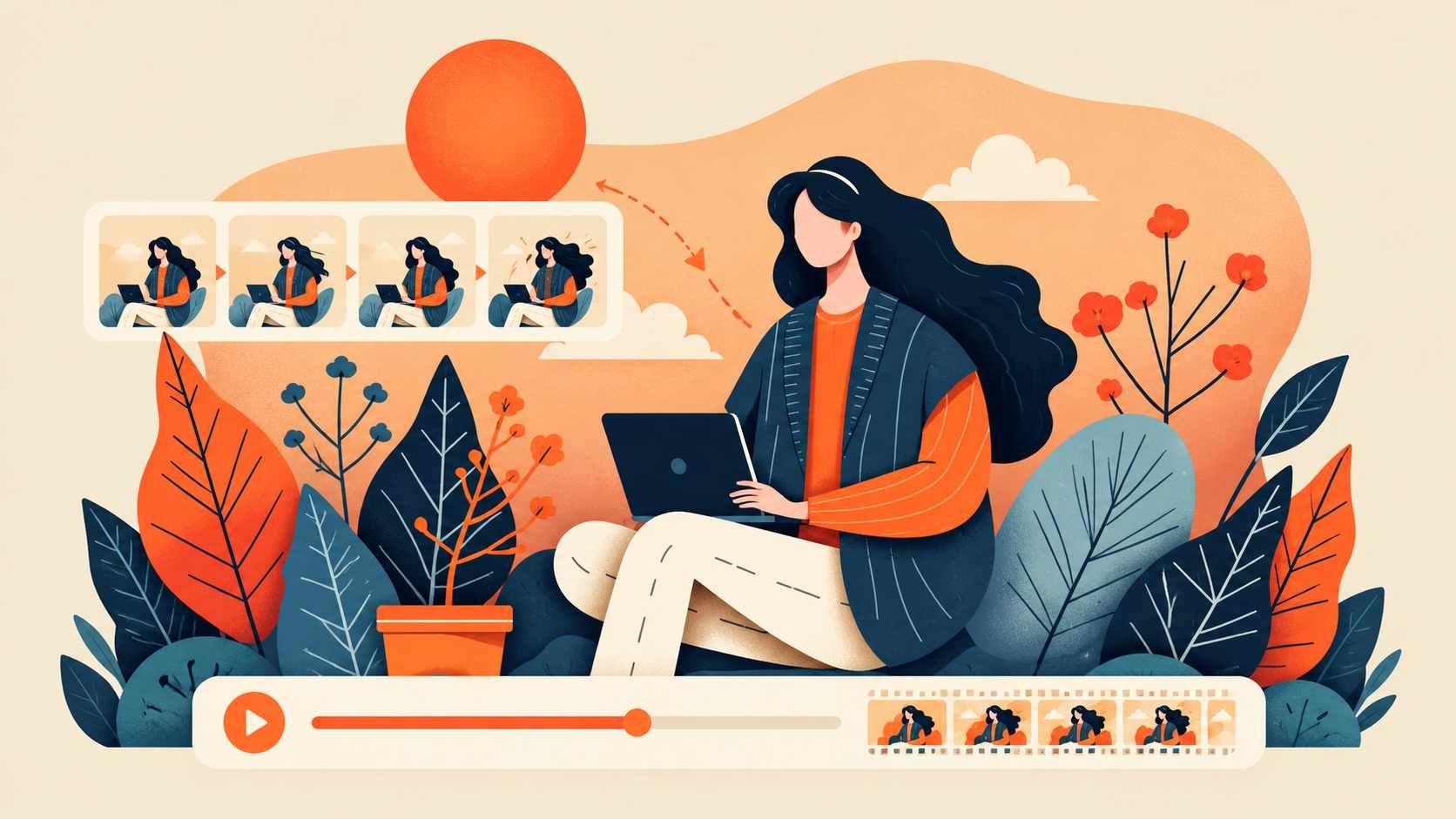 2D illustrated AI animation