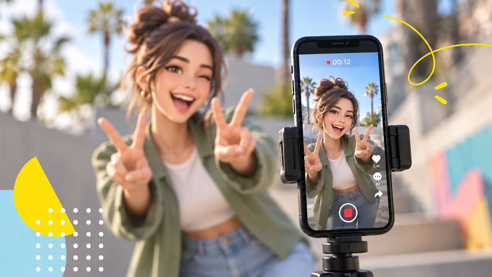 Vertical animated social media video