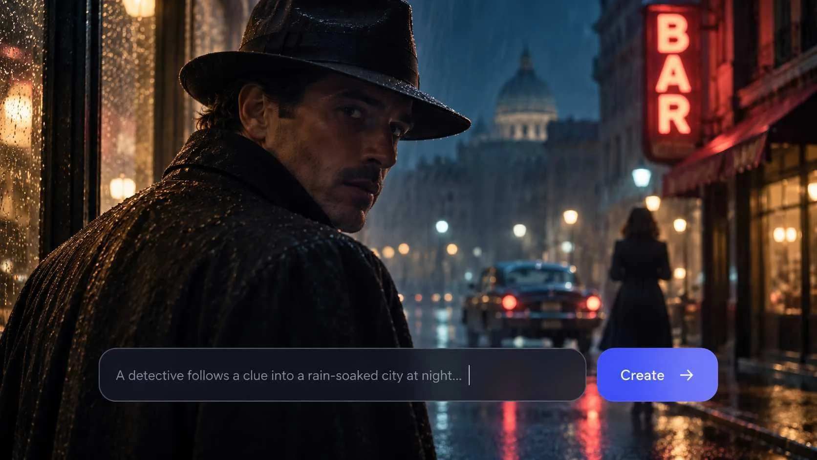 A script organized into connected movie scenes in Medeo