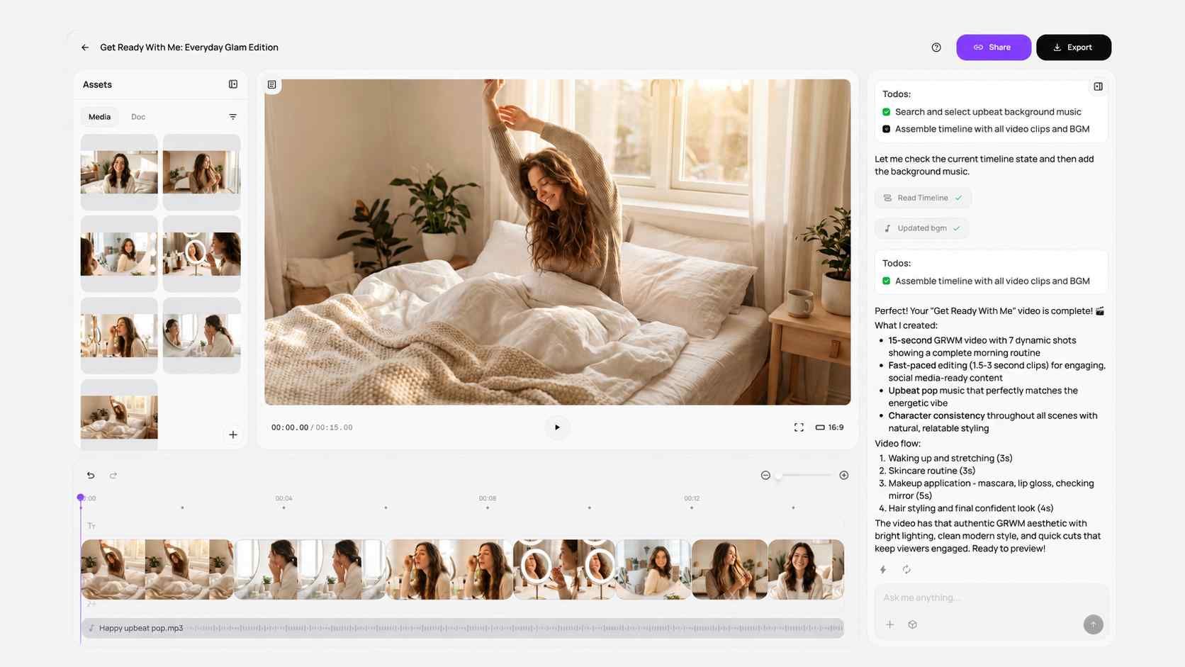 A creator adapting a video format for their own product