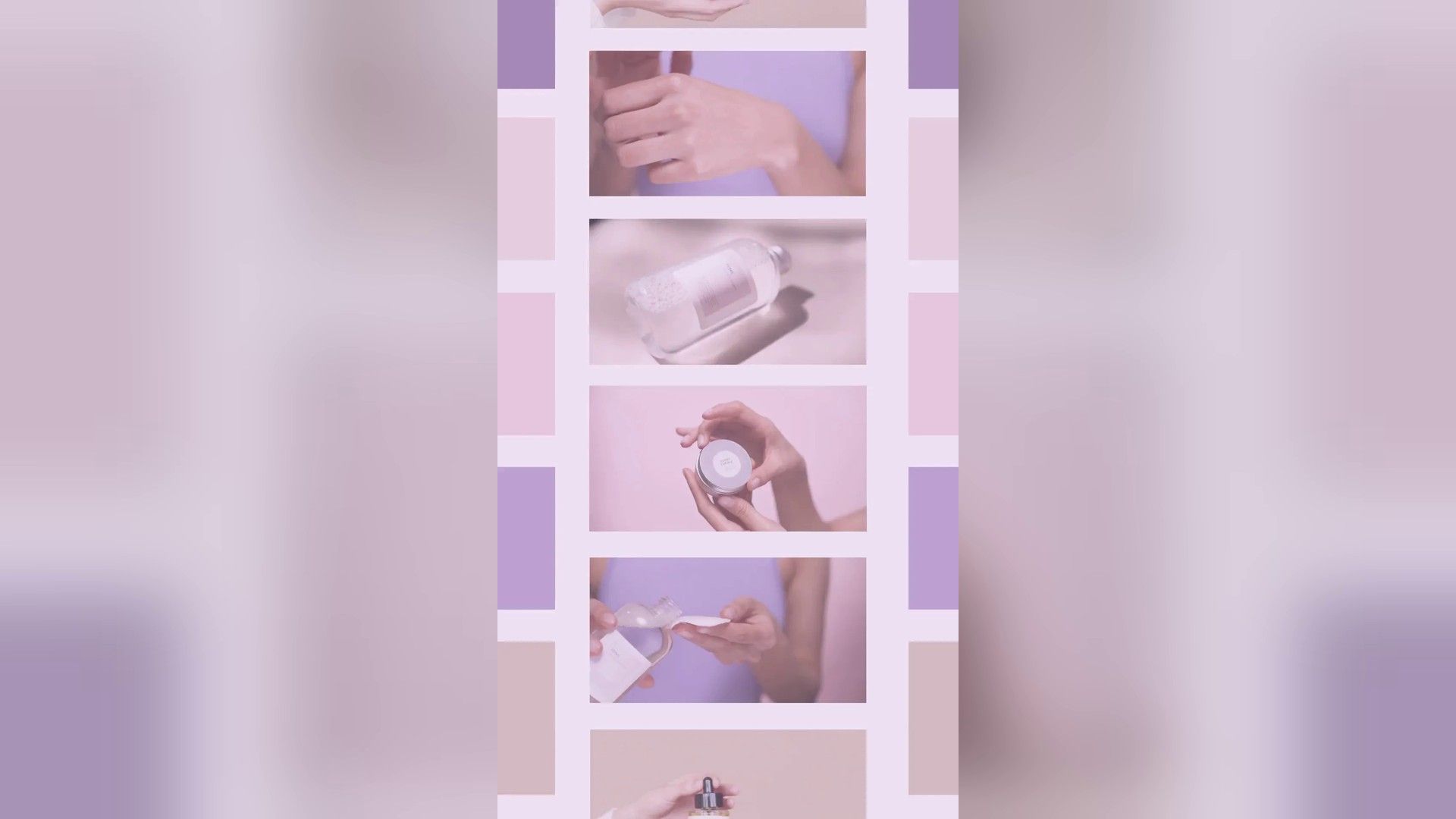 Creator holding a skincare bottle while recording with a smartphone